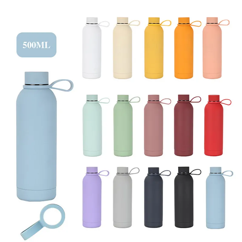 Double Wall Leak Proof Stainless Steel Sport Vacuum Insulated Water Bottles for Business Home 17 oz