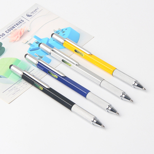 5合1多功能手写笔，带螺丝刀和直尺Ver和直尺圆珠笔笔芯徽标笔 - Product Image 3