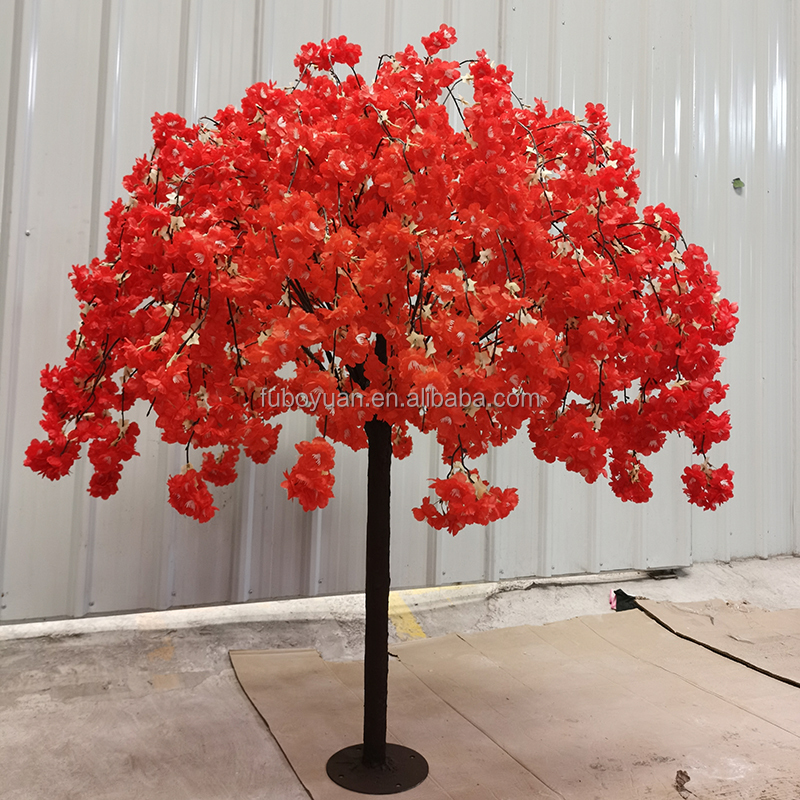1,5 m arbre de fleurs de cerisier rouge