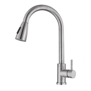 2023 Modern <strong>Cheap</strong> Kitchen Hot and Cold Faucet 2 Function Pull Down Stainless Steel Sink <strong>Mixer</strong> Kitchen Faucet - Product Image 1