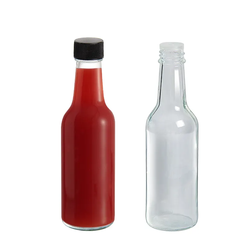 8 oz 250 ml hot sauce empty bottle pote de vidro special disposable clear glass