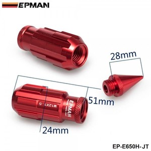 Epman-rèn nhôm <span class=keywords><strong>Lug</strong></span> Nut khóa thiết lập với gai W/Key m12x1.25/M12x1.5 aftermarket bánh xe hạt EP-E650H-JT - Product Image 3