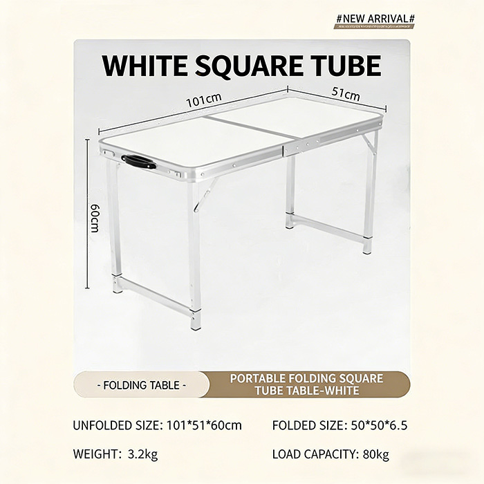 Pieds de table carrés blancs