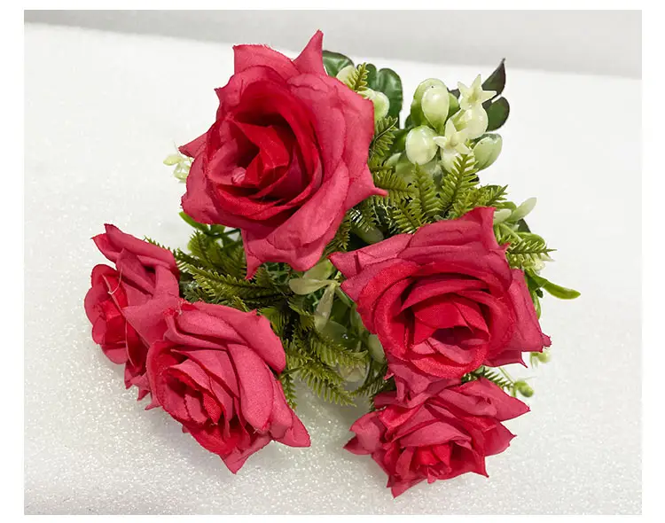 En çok satan yapay polikrom sivri kıvrılmış gül çiçekler bir teklif yapmak düğün dekorasyon