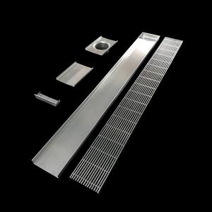 حمام سباحة من الفولاذ المقاوم للصدأ أكثر من تدفق مرنة خندق نظام الصرف الصحي مع كعب الحرس غطاء شبكي للخارجية - Product Image 2