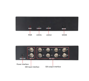 SDIマトリックス2x8SDIスプリッタースイッチ2 in 8 outコンバーター3G/HD/SD-SDIカメラCCTVビデオ用のSDIスイッチ1x4をサポート - Product Image 5