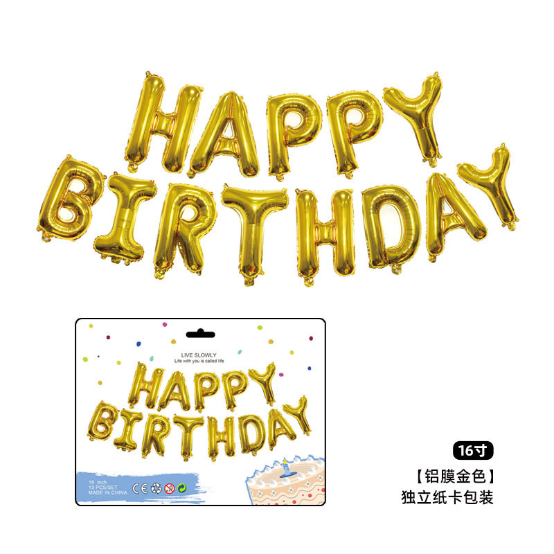 Tarjeta de la bandera del feliz cumpleaños del oro