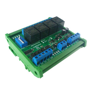 4CH 12VNPNシェルDI-DO CANフィールドバスリレーモジュールRS485Modbus RTU PLCIO拡張ボードNPN/PNPデジタル入力CANコントローラー - Product Image 1