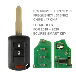 CN011033 yedek 3 düğme araba kontrolü için 2018-2020 mitsubishi Eclipse Cross kafa anahtarı 315Mhz 47 çip FCC ID 6370C135 - Product Image 1