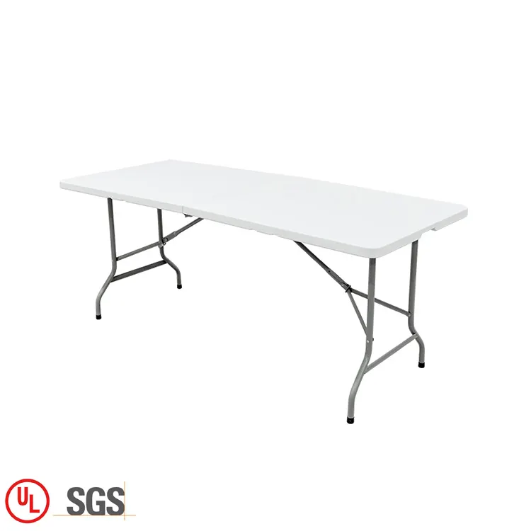 2020 Wholesale high quality metal Modern outdoor plastic foldable white dining table
