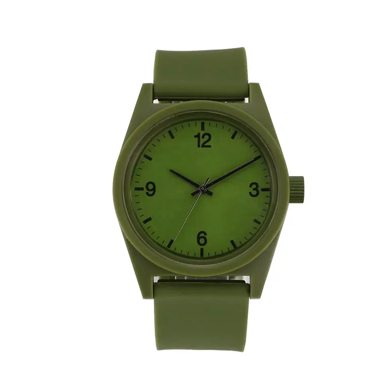 Oem-Reloj de pulsera de silicona de plástico para mujer, accesorio básico de color, resistente al agua, envío rápido, 2019