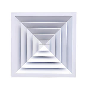 Fabriek Directe Aluminium Vierkante <span class=keywords><strong>Diffuser</strong></span> Plafond Luchtventilatie Lamellen Instelbaar Voor Luchtstroomhoek Of Volume - Product Image 3