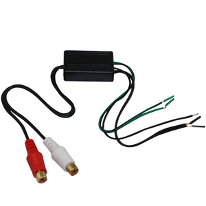 Convertidor de salida de línea de Audio de alto a bajo nivel, amplificador, adaptador, altavoz de coche a 2 RCA
