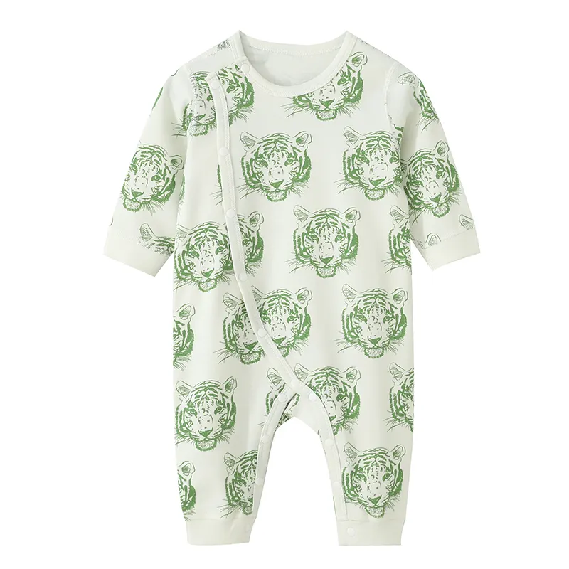 Macacão Tiger Full para meninos e meninas, roupas de bebê de 0 a 24 meses, roupas boutique para crianças, macacão de bebê, 2024