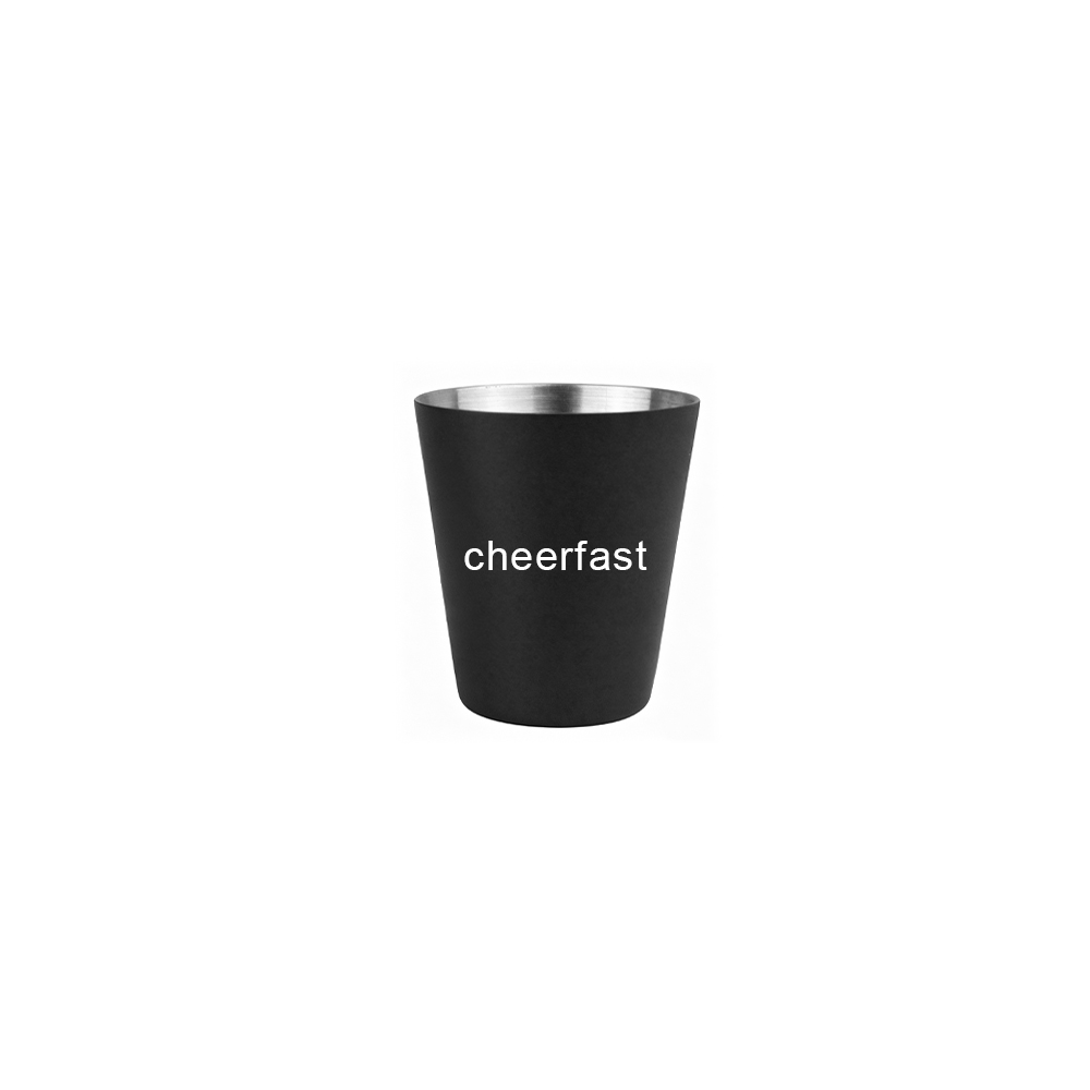 1x tasses à shot noires en acier inoxydable