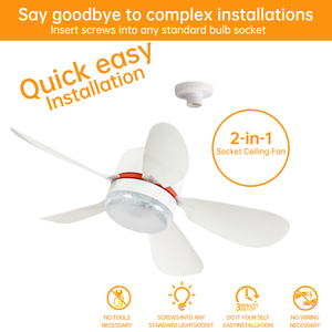 Ventilador de techo LED moderno de 5 aspas con luz regulable y control remoto ABS cuerpo de metal montaje empotrado DC Motor para el hogar o el dormitorio - Product Image 2