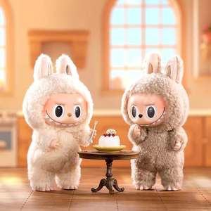 POP MART LABUBU V1エキサイティングなマカロンシリーズビニールぬいぐるみ人形かわいいおもちゃLabubuブラインドボックスミステリーボックス固定Labubu