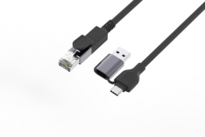 1000Mbps Gigabit USB C to Ethernet Cable Directly <strong>Connected</strong> Nylon Braided Cord From USB <strong>Type</strong> C to RJ45 Product Category Cables - Product Image 2