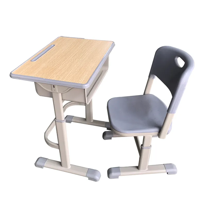 Bureau d'école confortable et chaise ensemble de meubles d'école pour enfants bureau d'étudiant unique mobilier scolaire bureau et chaise d'étudiant