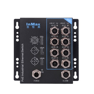 InMax Manufacturer M12 Switch 8 1000M Port M12 PoE Gigabit M12 Network Switch for Railway - Product Image 1