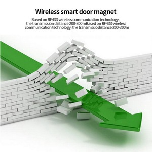 OEM ODM Smart Home Alarma Seguridad Puerta corredera Sensor DE SEGURIDAD RF 433 Mhz Módulos de automatización inalámbricos remotos Sensor de puerta magnética - Product Image 5