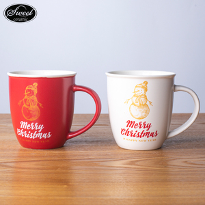 แก้วกาแฟเซรามิกลายคริสต์มาสแบบวางซ้อนกันได้แก้วมักสีขาวแดงเคลือบนัทแครกเกอร์มนุษย์หิมะและซานต้าสามถ้วยซ้อนกันสำหรับเป็นของขวัญ - Product Image 2