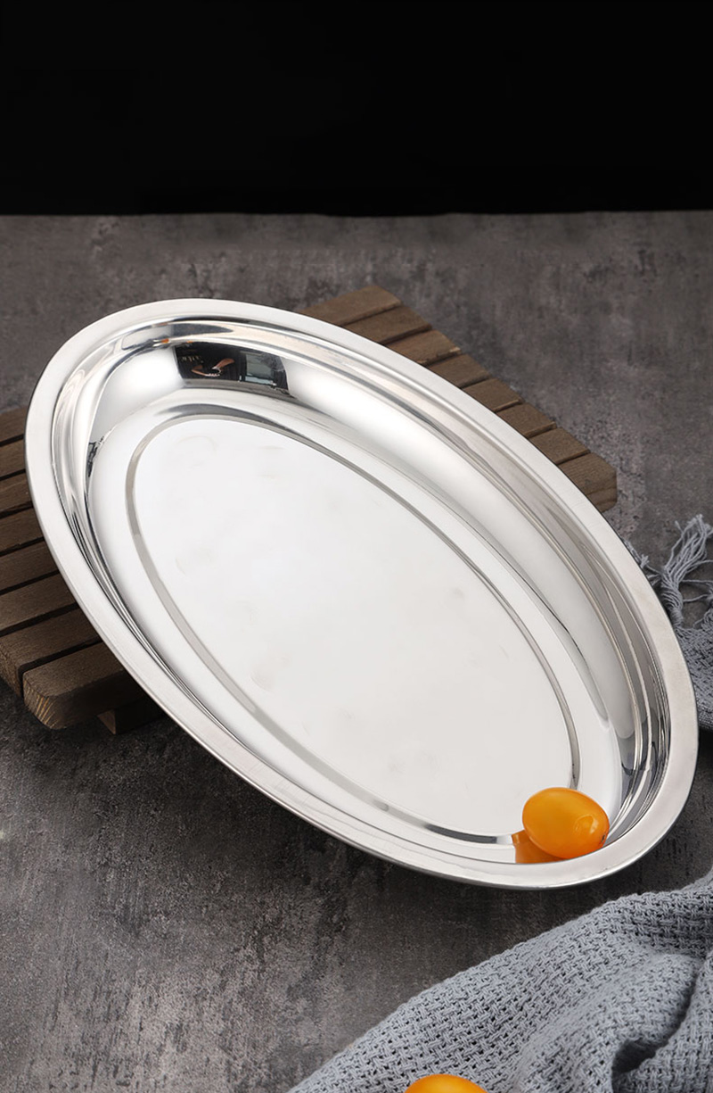 Degaussing Stainless Steel Oval Dish Kitchenware Cheap Dinner Plates For Sale