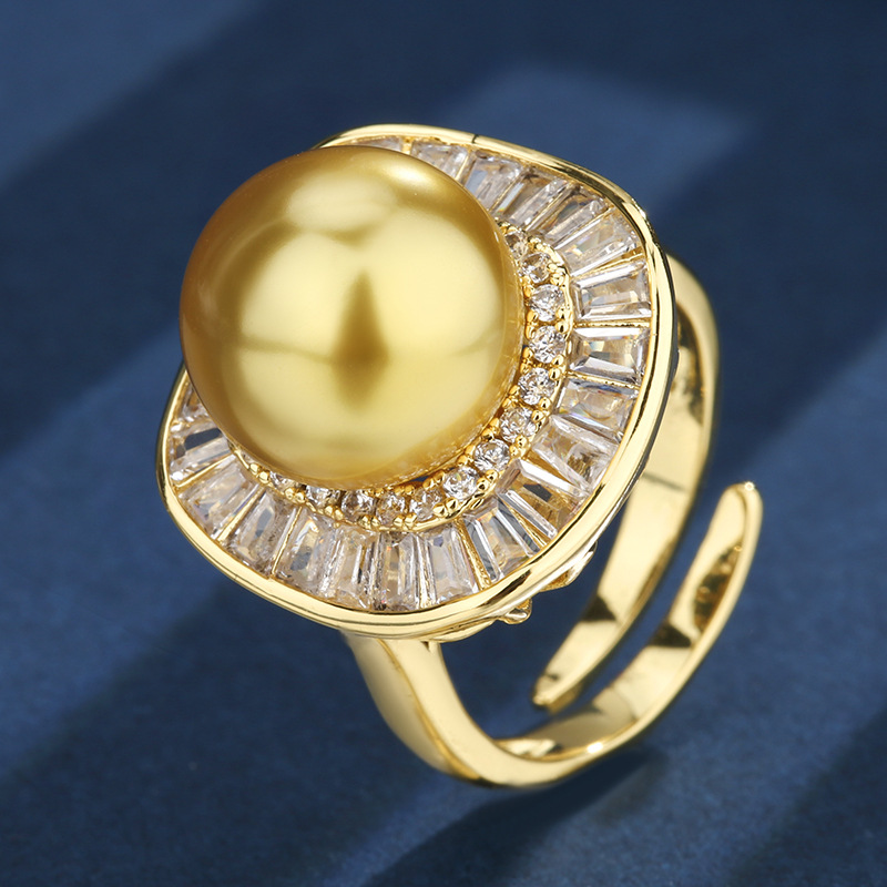 Anillo de cuentas de oro