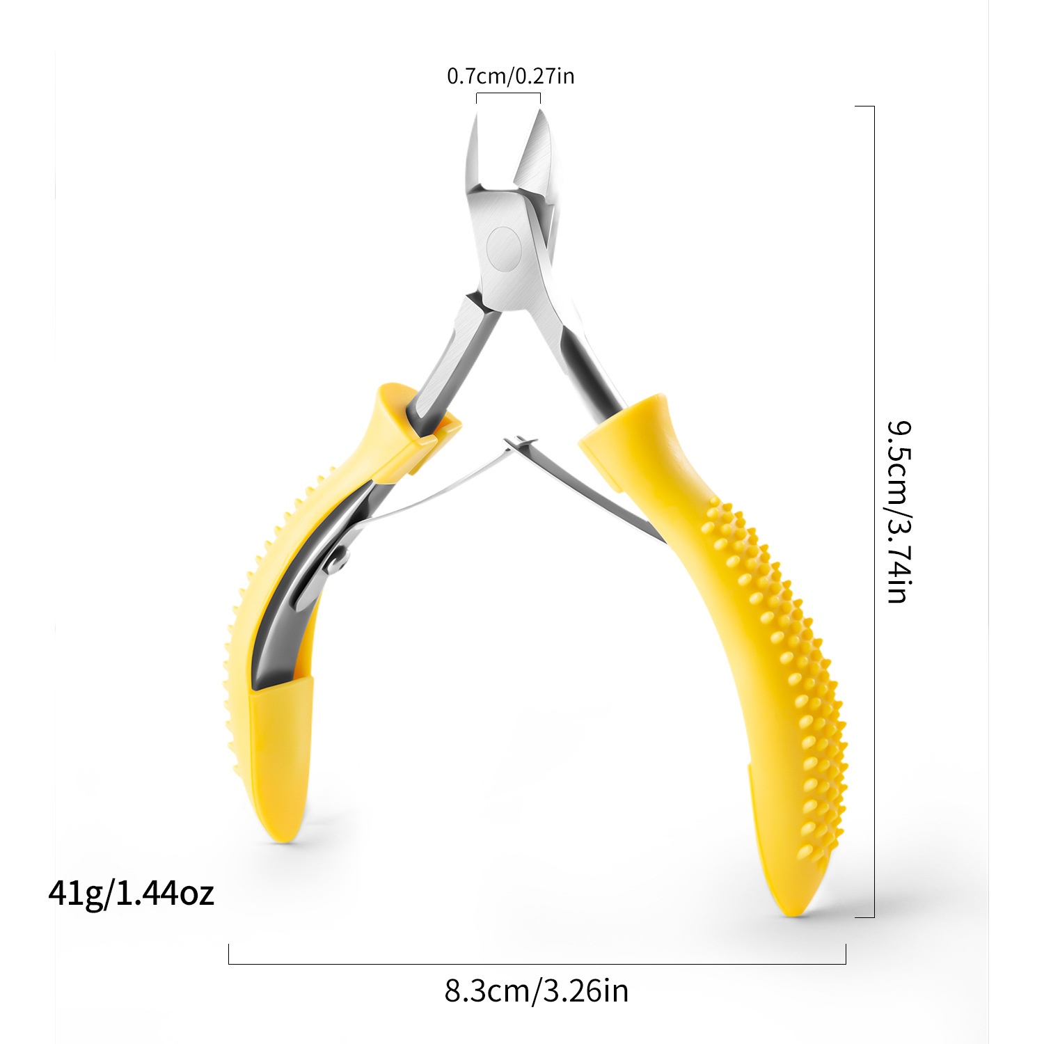 Yellow plastic handle