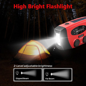 Năng lượng mặt trời Powered nhựa AM/FM <span class=keywords><strong>Radio</strong></span> với Led đèn pin noaa Survival đài phát thanh Internet đài phát thanh khẩn cấp sử dụng ngân hàng điện - Product Image 3