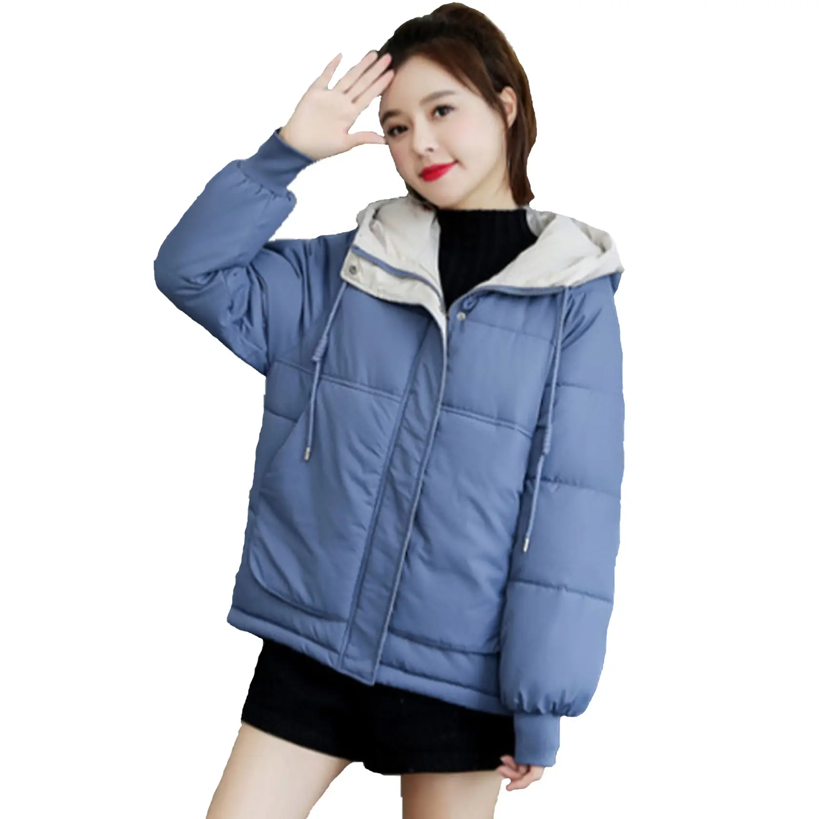 AIMINYZ Mode Hochwertige Großhandel Mantel Winterkleid ung für Frauen Kurze Puffer Jacke Frauen Warm Down Jacken Mäntel