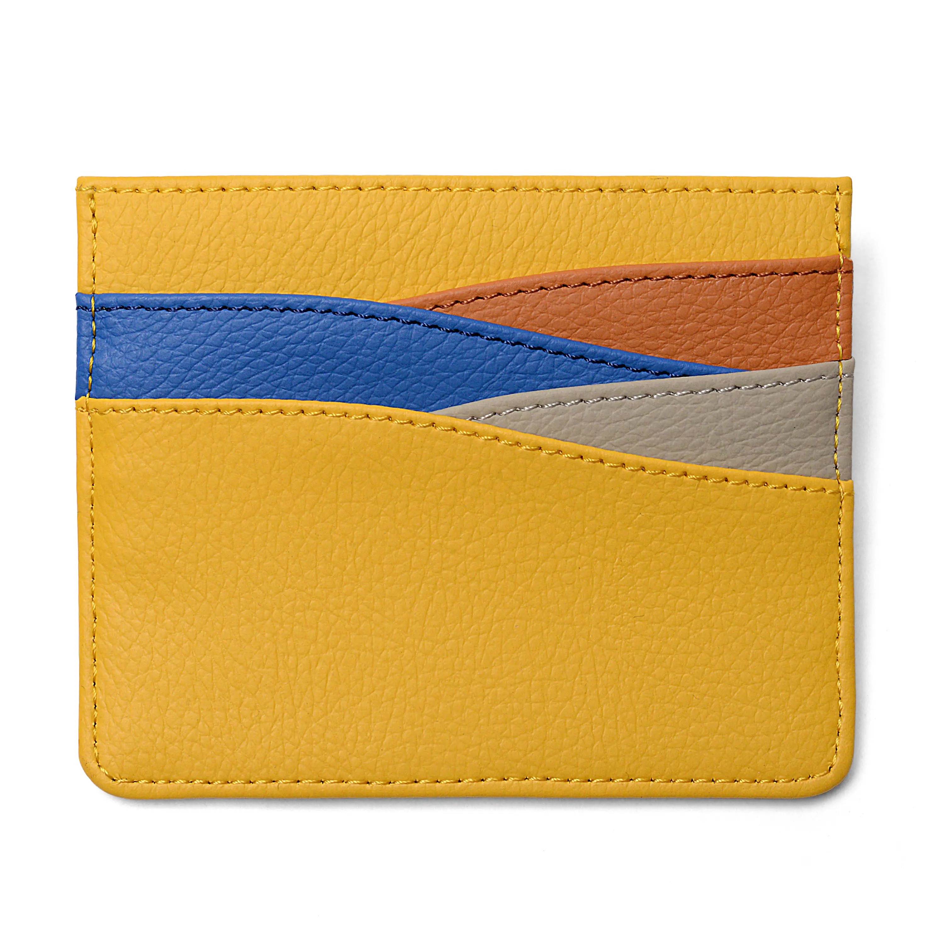 재미있는 대조 색상 디자인 카드 홀더 공장 도매 슬림 동전 지갑 은행 카드 홀더 하이 퀄리티 지갑