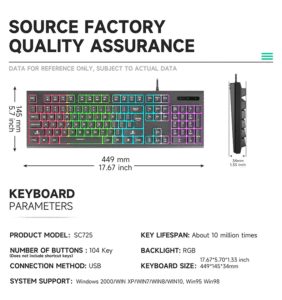 <strong>Computer</strong> Wired Gameur <strong>Keyboard</strong> Combos RGB Gamer <strong>Keyboards</strong> Gaming <strong>Keyboard</strong> For Desktop <strong>Computer</strong> - Product Image 6