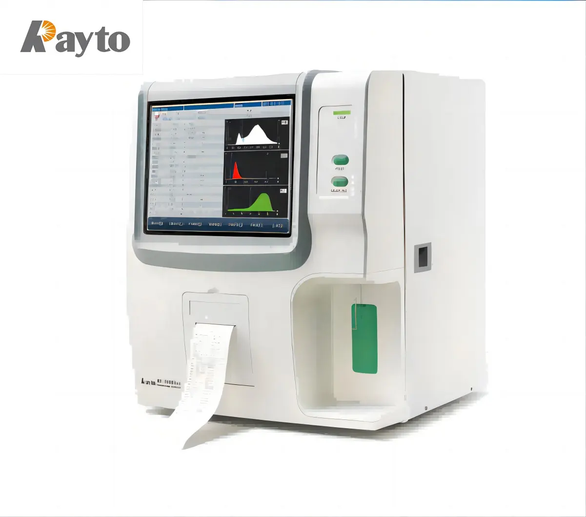 Rayto-Analizador automático de Hematología, contador de sangre de 3 partes Diff, 60 T/H, para uso veterinario