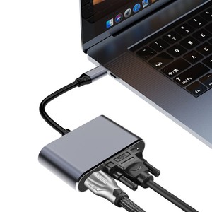 CHV2 USB C到HDMI VGA适配器4K 30HZ视频输出用于苹果M1为i Mac Type C到HDMI适配器 - Product Image 1