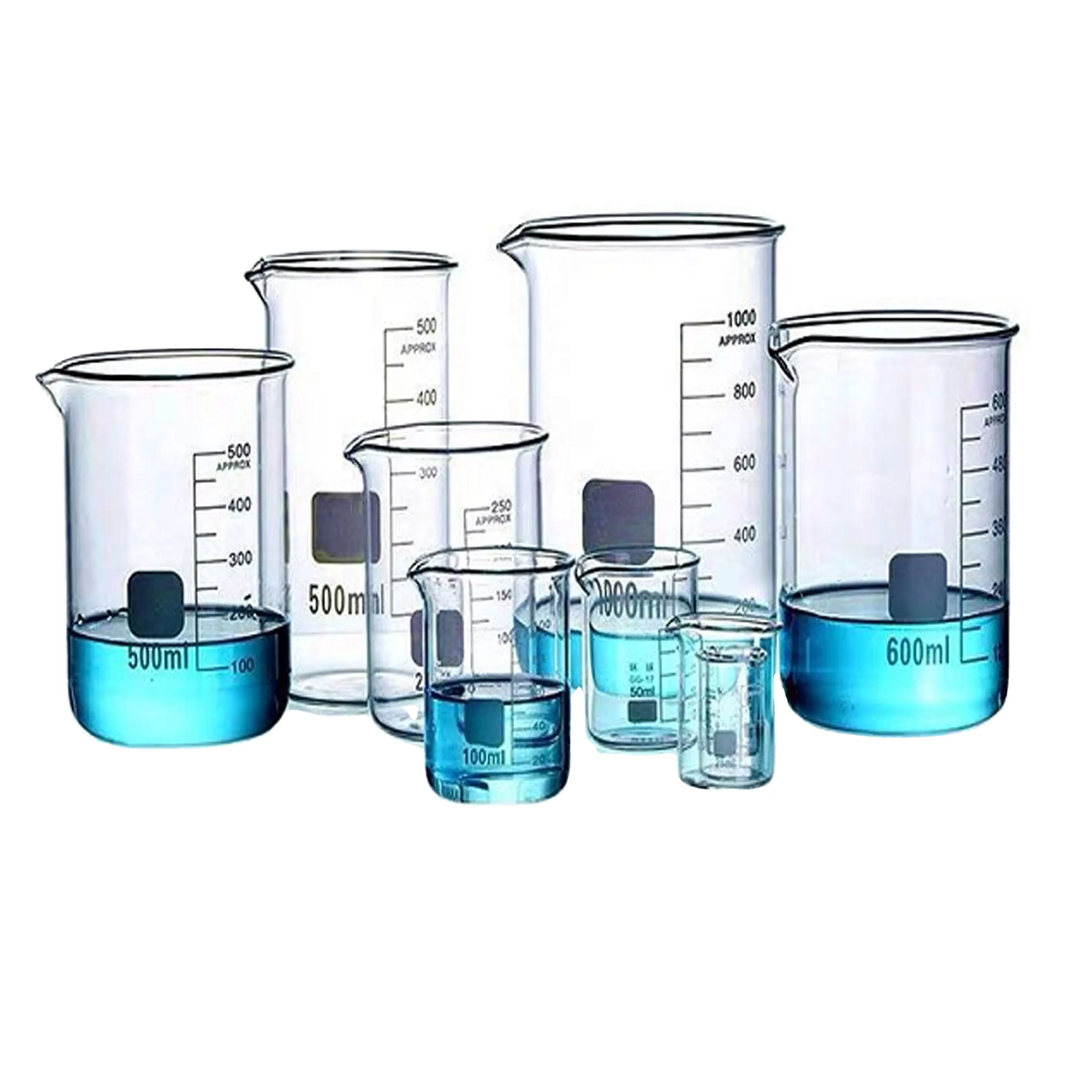 BIOSTELLAR de laboratorio de vidrio de borosilicato bajo alta forma de vaso de vidrio