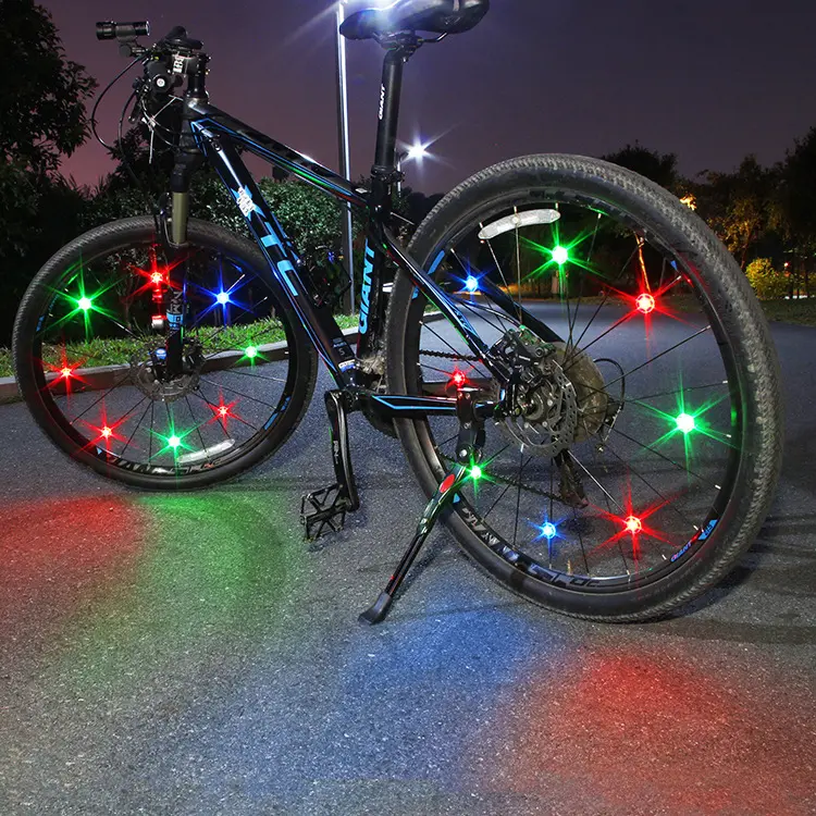 Vélo éolienne équipement de cyclisme scooter pour enfants lumière de roue led balance voiture décoration fil a parlé lumière