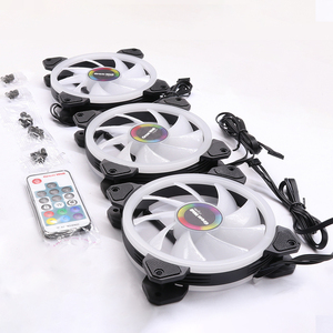 Ventilador de ordenador RGB de 120mm, 4 pines, doble Aura, con control remoto, ventiladores de refrigeración RGB