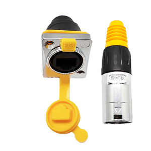 Водонепроницаемый YT RJ45 круговой металлический Ethernet штекер разъем с 8P8C Cat5 Cat6 экранированный RJ45 D Тип разъем для крепления панели - Product Image 2
