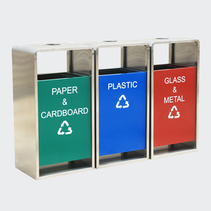 Custom Outdoor Metal Trash <span class=keywords><strong>Container</strong></span> Lixo pode fora Garden Street Reciclar Waste Bin Comercial Pintado Aço Dustbin