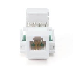 RJ11 RJ12类3梯形插孔电话连接器Utp模块插孔