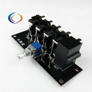 Interruptor de señal de Audio, placa de selección de entrada RCA, fuente de Audio de 4 vías, Selector de relé de señal, placa de conmutación para cine en casa