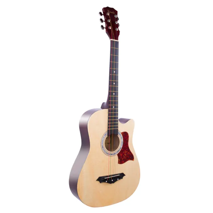 Fabrika fiyat 38 "kesit akustik gitar yüksek kaliteli basswood vücut kağıt destekler özelleştirme.