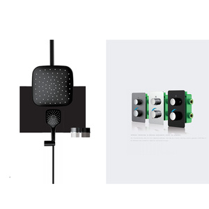 Sistema de ducha moderno de lujo con paneles de silicona ocultos integrados El juego de baño fácil de limpiar viene con 1 año de garantía - Product Image 3