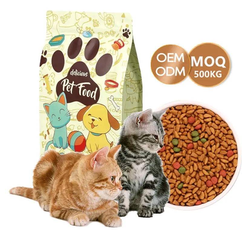 อาหารสัตว์เลี้ยงผลิต Oem Odm ที่มีคุณภาพดีต้นทุนที่ต่ำกว่าสุนัขและแมวอาหาร