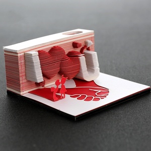 Barato diseño personalizado negocios regalos promocionales personalizar nota adhesiva papel Bloc de notas Castillo 3D notas Bloc de notas - Product Image 5