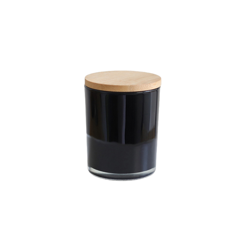 Pot de bougie noire de 300 ml (pot uniquement)
