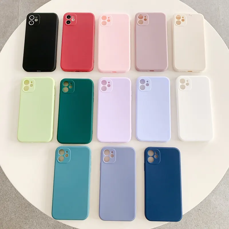 IPhoneケースの場合、Apple iPhone 11 12 Pro Max電話ケース用の耐衝撃性マットTPUシリコンラバーソフト電話ケース