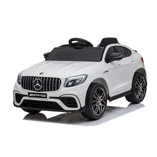 Coche eléctrico con licencia AMG GLC63S para niños, vehículo eléctrico para niños, con batería de 12v