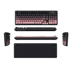 Membrana impermeable desmontable con cable de 98 teclas Teclado de sensación mecánica Luz RGB PBT Carácter lateral Teclas brillantes con perilla de pantalla - Product Image 1